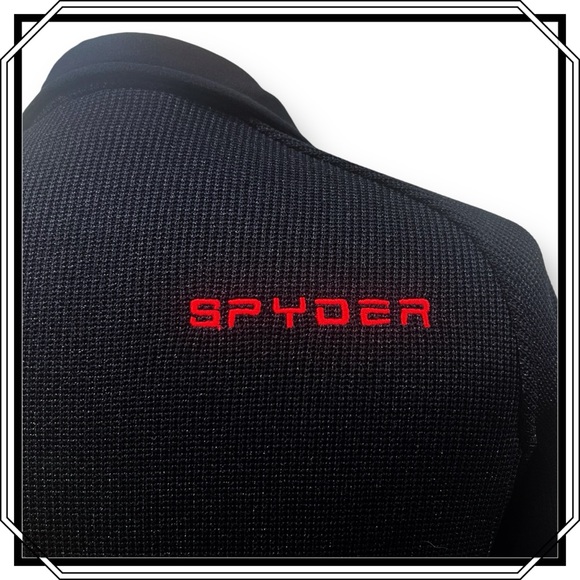 SPYDER Athletic Sweater Jacket - Black & Red; Size M - Picture 5 of 9